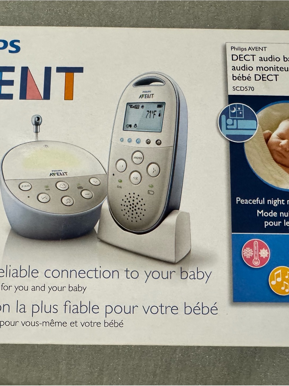 Philips AVENT DECT Baby Monitor - White/Silver